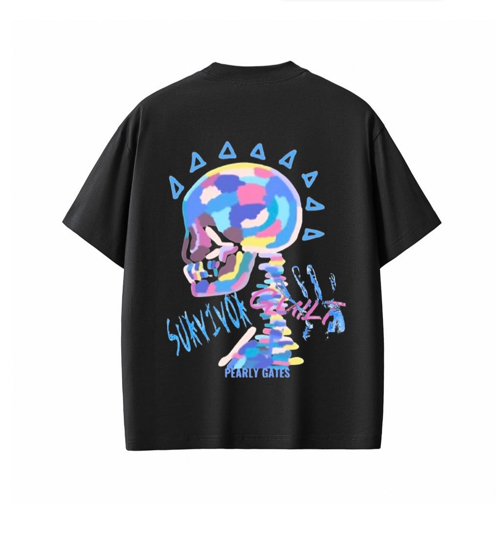 PEARLY GATES- "SURVIVORS GUILT" T-shirt